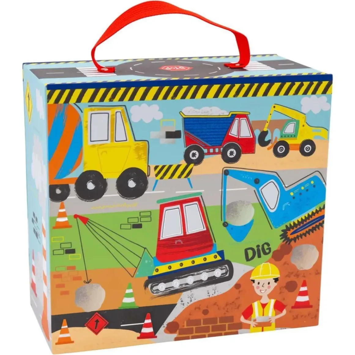 Construction Playbox with Wooden Pieces
