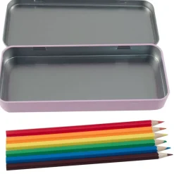 Named Pencil Tin - Pink Bubbles