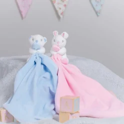 Personalised Pink Rabbit Comforter